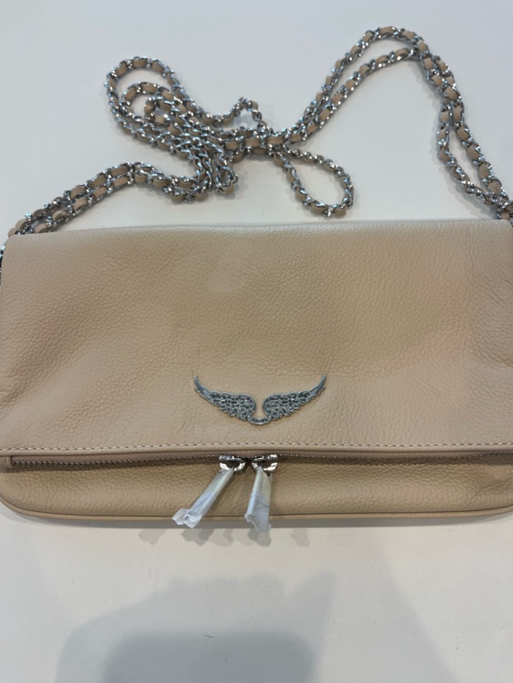 $328 Zadig&Voltaire Rock Grained leather clutch bag NWOT - Picture 8 of 12